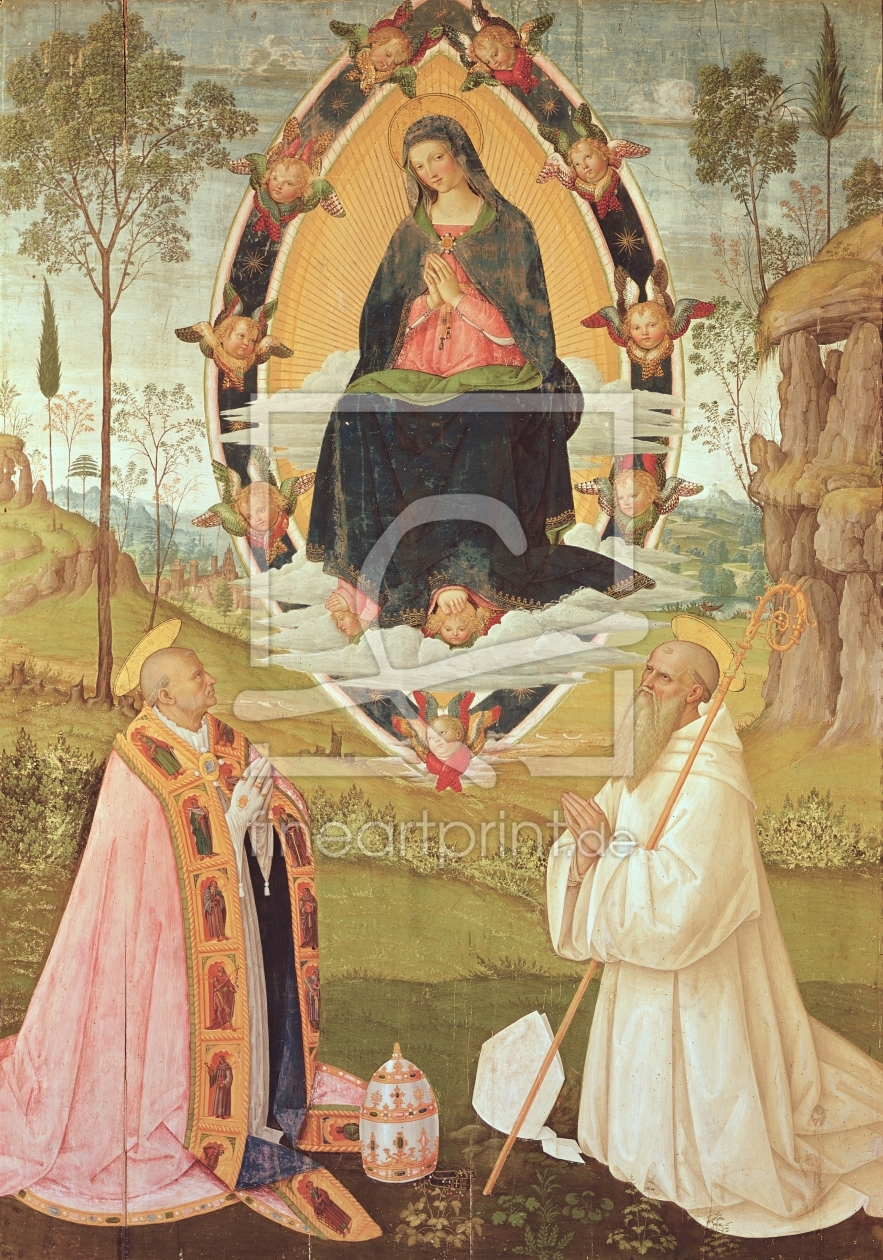 Bild-Nr.: 31000947 Virgin in Glory with St. Gregory and St. Benedict Bild-Nr.: 31000947 Virgin in Glory with St. Gregory and St. Benedict erstellt von Pinturicchio, Bernadino di Betto di Biagio