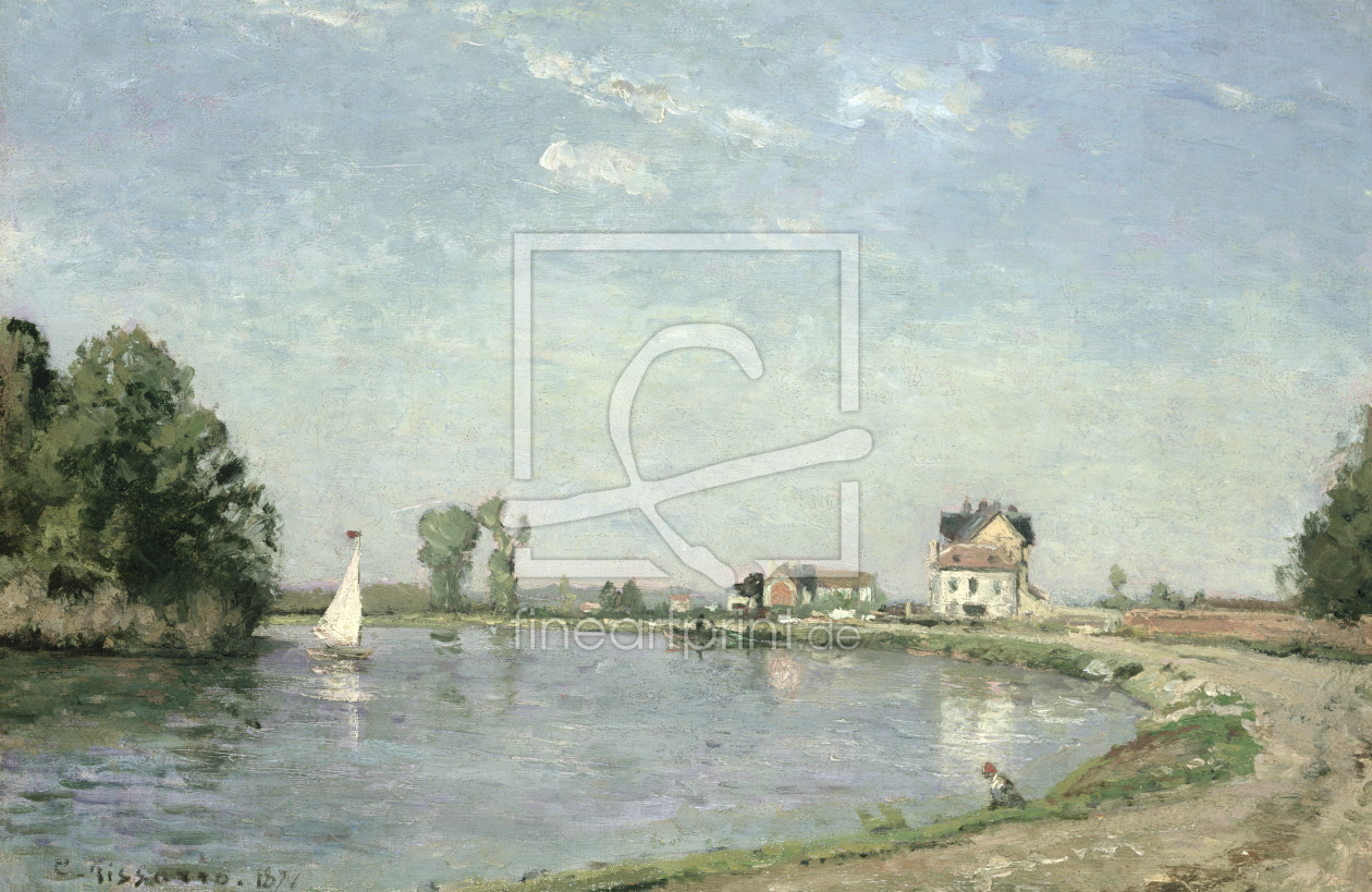 Bild-Nr.: 31000955 At the River's Edge, 1871 erstellt von Pissarro, Camille