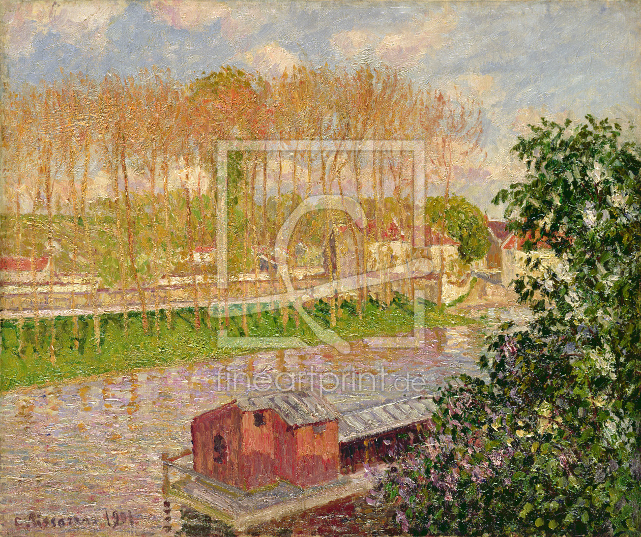 Bild-Nr.: 31000960 Sunset at Moret-sur-Loing, 1901 erstellt von Pissarro, Camille