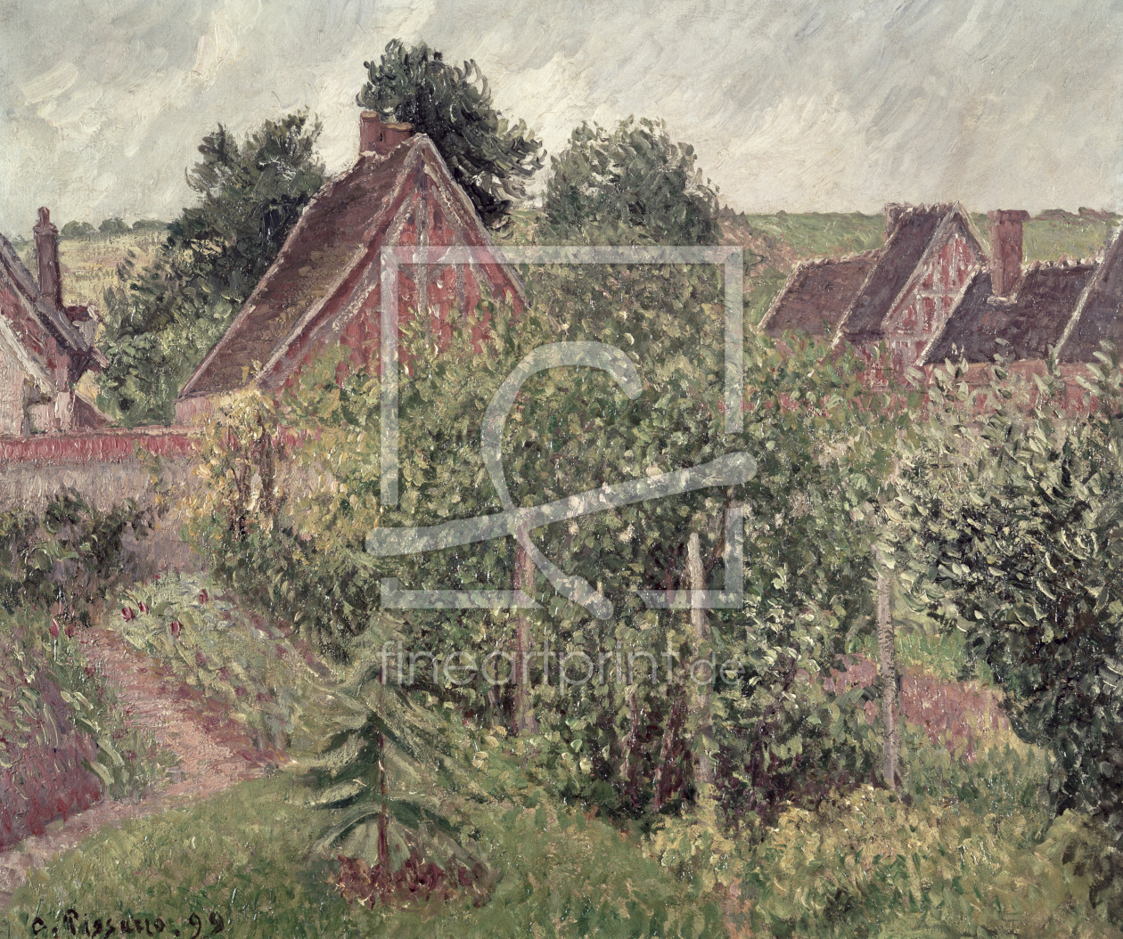 Bild-Nr.: 31000966 Landscape with Cottage Roofs, 1899 erstellt von Pissarro, Camille