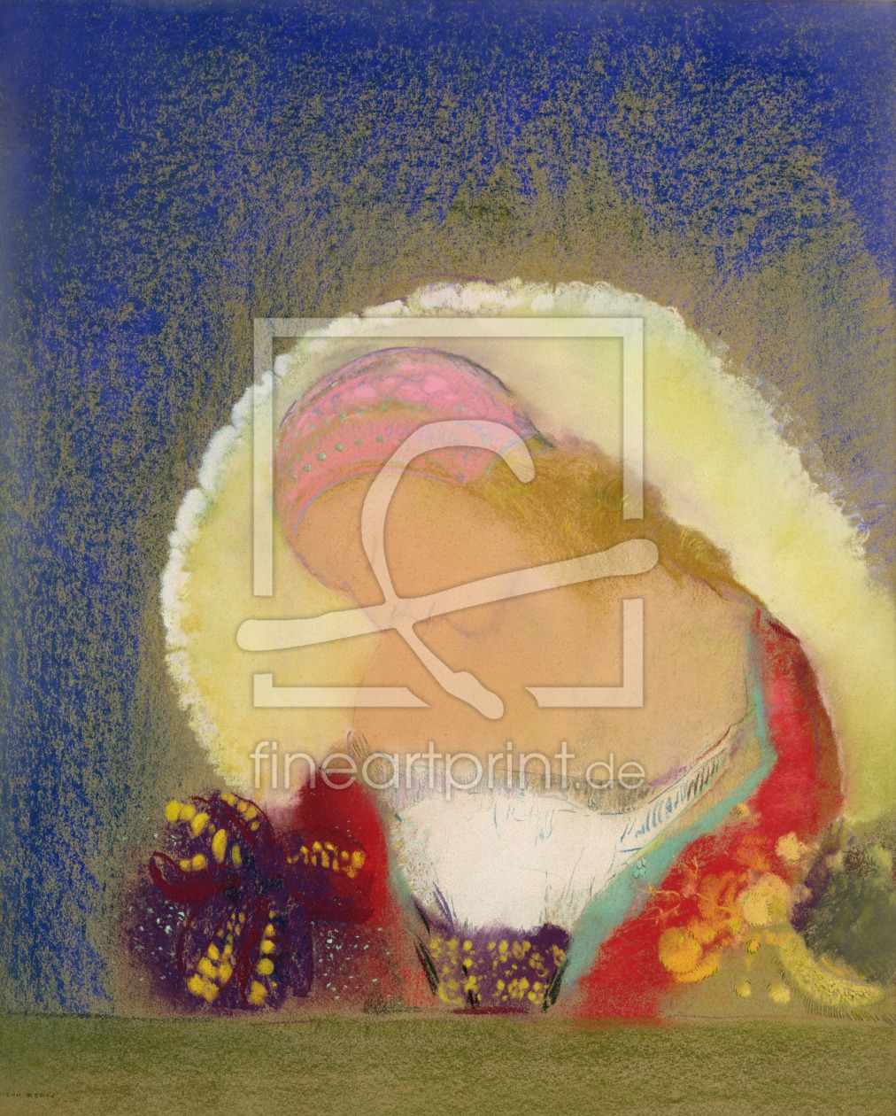 Bild-Nr.: 31001011 Profile of a Girl with Flowers, c.1900 Bild-Nr.: 31001011 Profile of a Girl with Flowers, c.1900 erstellt von Redon, Odilon