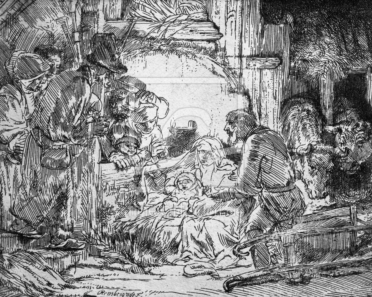 Bild-Nr.: 31001043 Nativity, 1654 erstellt von Rembrandt Harmenszoon van Rijn