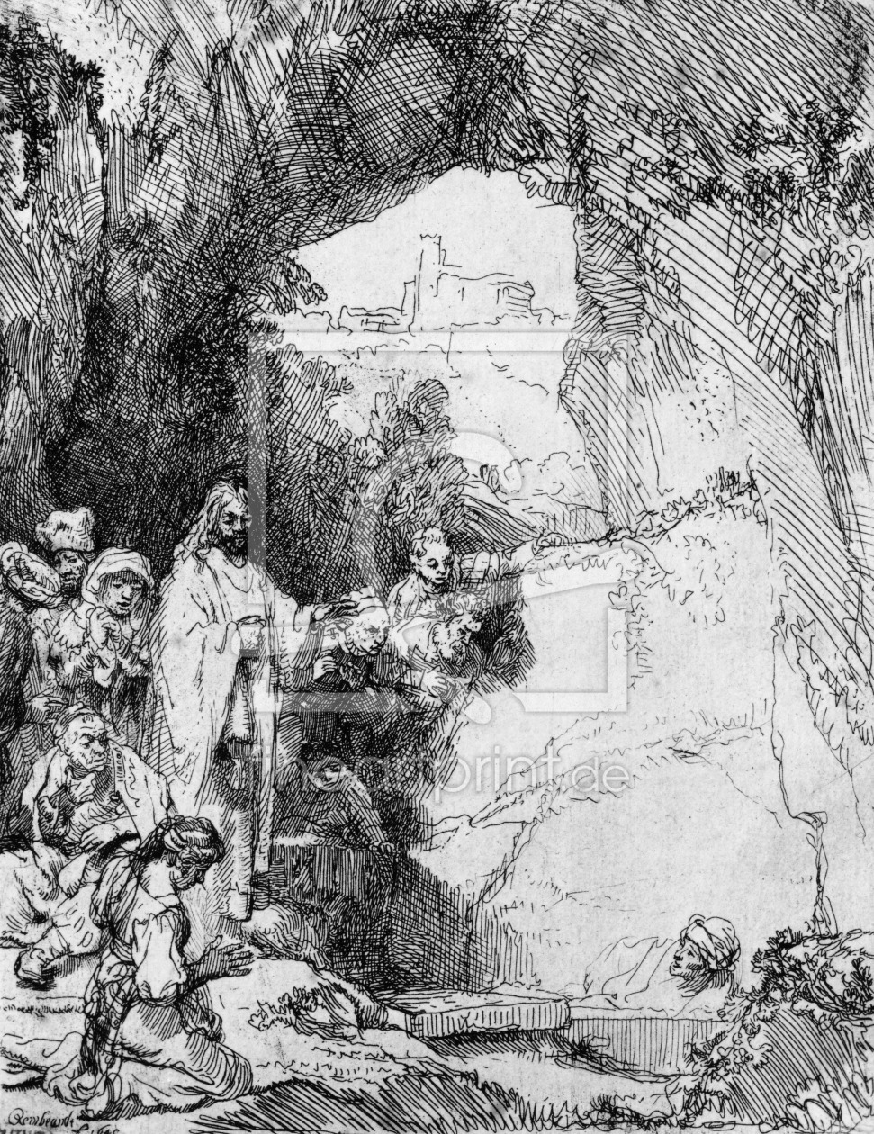 Bild-Nr.: 31001046 The Small Raising of Lazarus, 1644 erstellt von Rembrandt Harmenszoon van Rijn