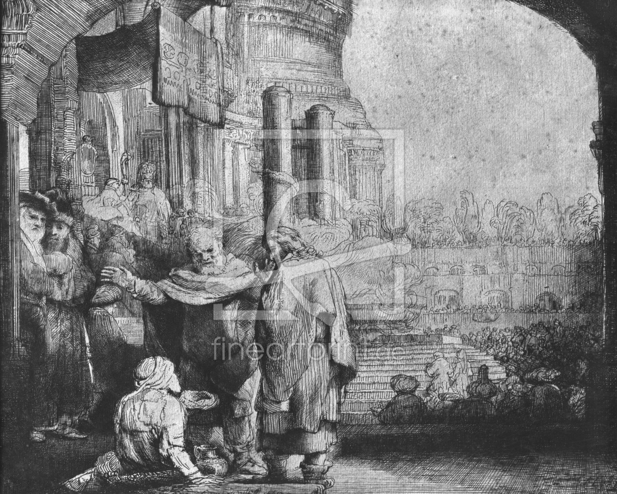 Bild-Nr.: 31001048 St. Peter and St. John at the Entrance to the Temple, 1649 erstellt von Rembrandt Harmenszoon van Rijn