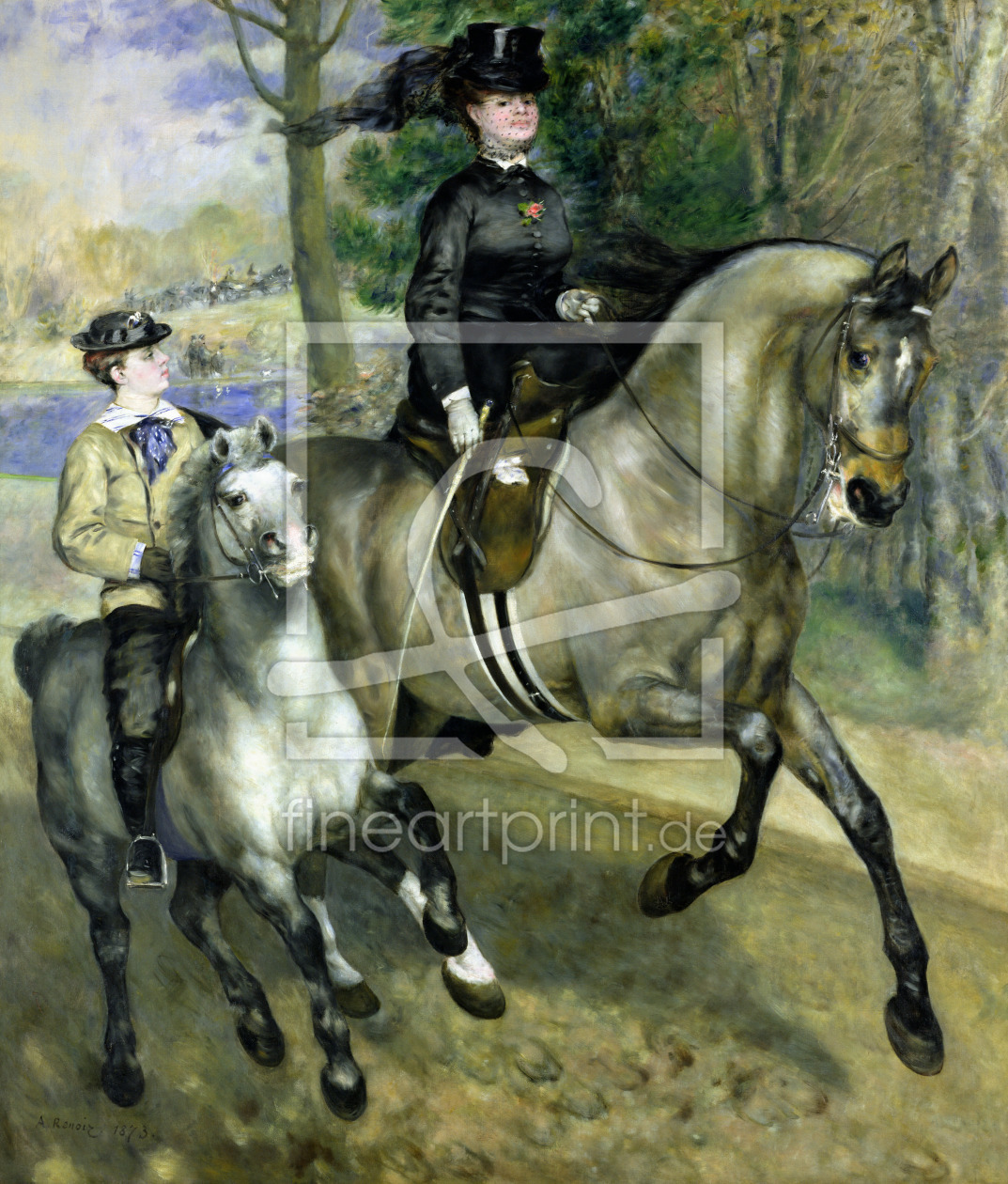 Bild-Nr.: 31001074 Horsewoman in the Bois de Boulogne, 1873 erstellt von Renoir, Pierre-Auguste