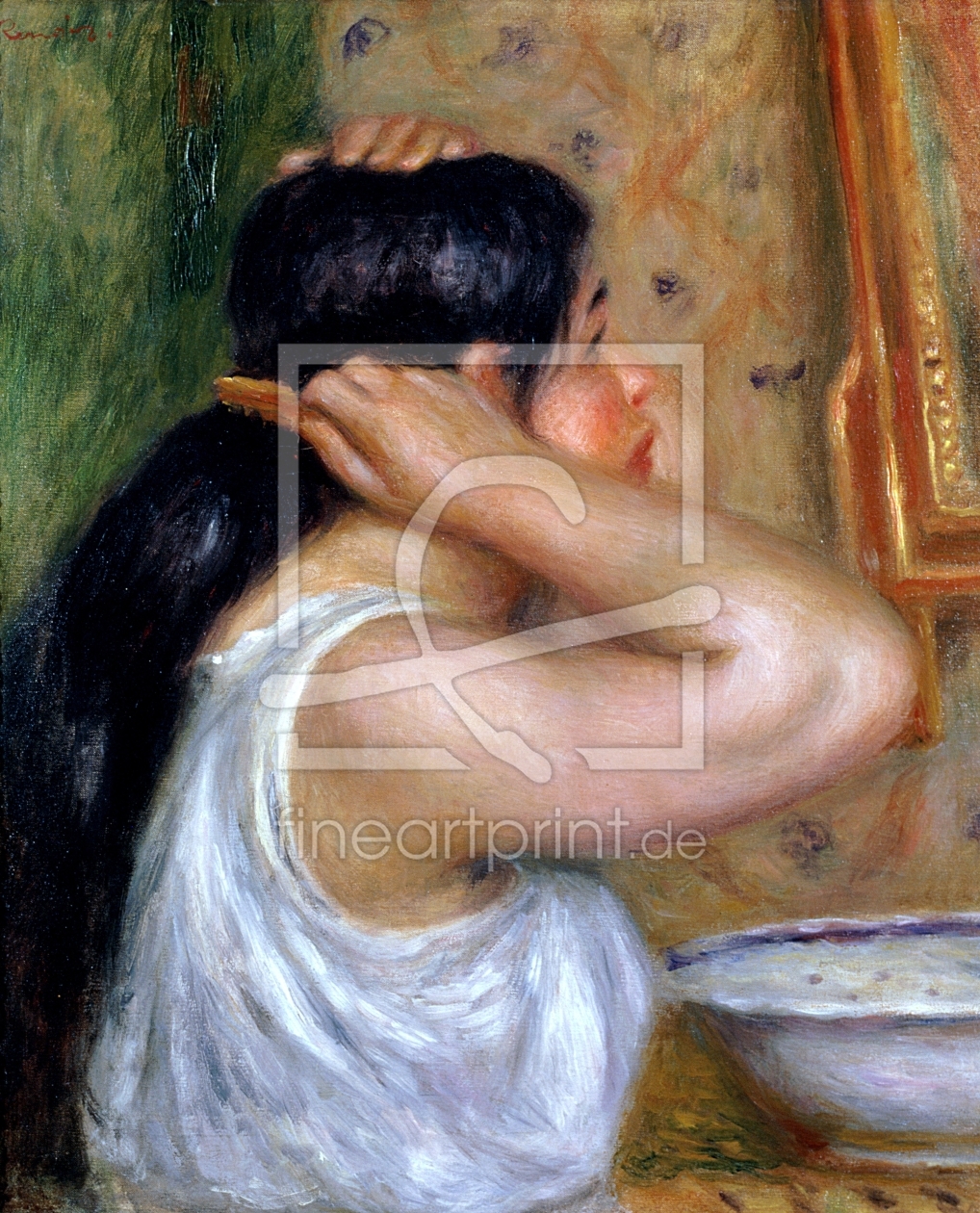 Bild-Nr.: 31001078 Girl Combing her Hair, 1907-8 erstellt von Renoir, Pierre-Auguste