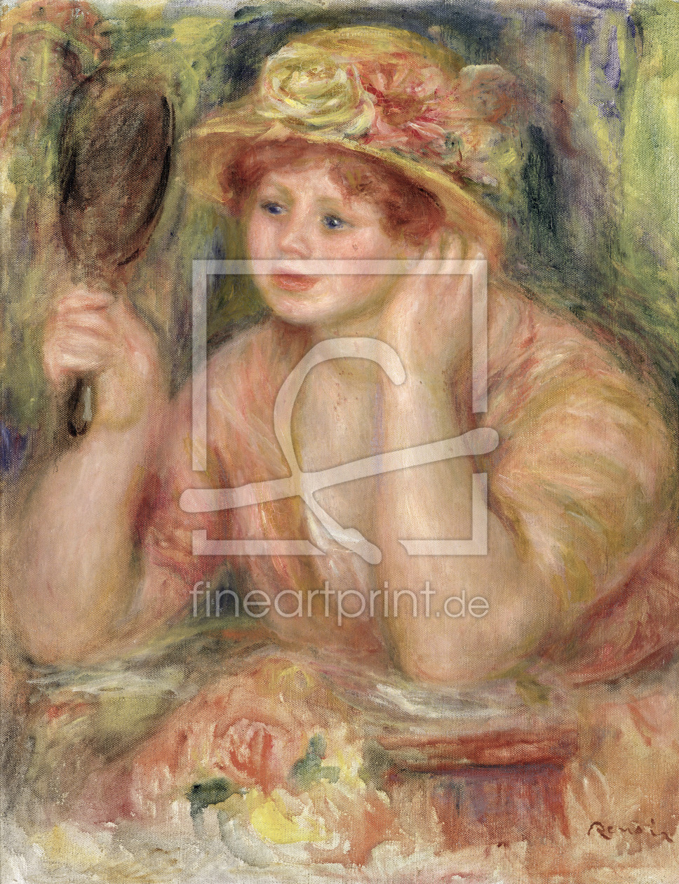 Bild-Nr.: 31001130 Woman with a Mirror, c.1915 erstellt von Renoir, Pierre-Auguste