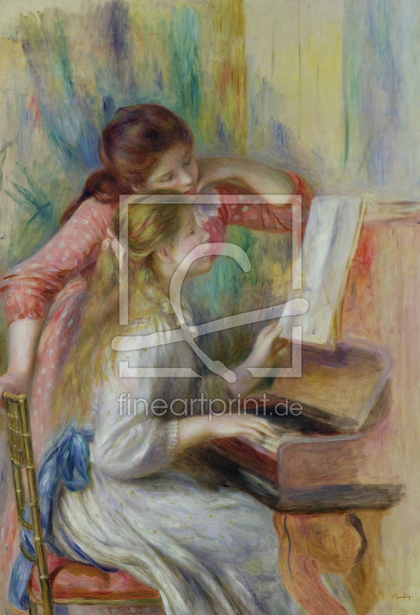 Bild-Nr.: 31001134 Young Girls at the Piano, c.1890 erstellt von Renoir, Pierre-Auguste