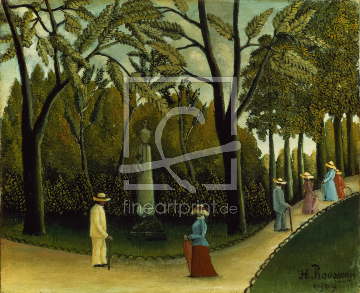 Bild-Nr.: 31001166 The Monument to Chopin in the Luxembourg Gardens, 1909 erstellt von Rousseau, Henri Julien Felix