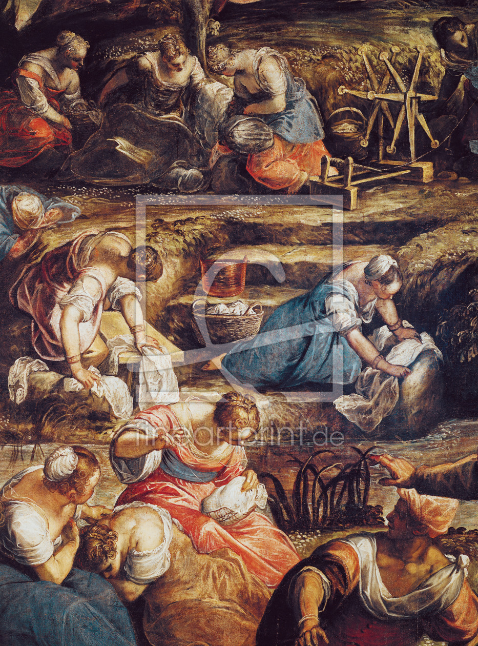 Bild-Nr.: 31001246 The Miraculous Fall of Manna, detail of women working erstellt von Tintoretto, Jacopo