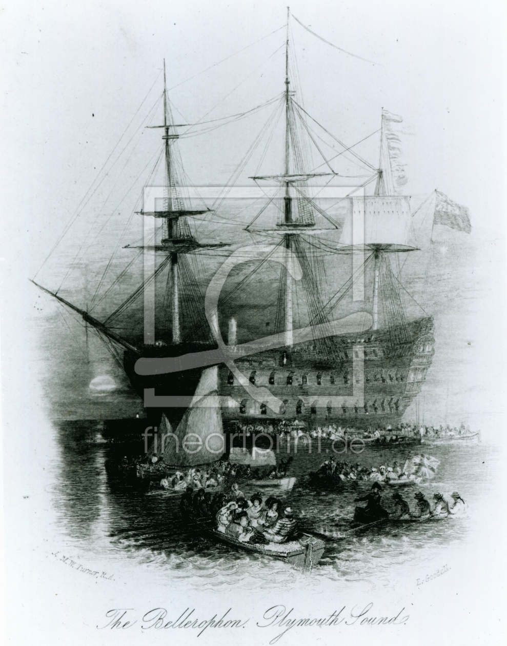 Bild-Nr.: 31001249 The Bellerophon at Plymouth Sound in 1815, 1834-36 erstellt von Turner, Joseph Mallord William