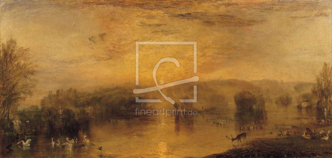 Bild-Nr.: 31001252 The Lake, Petworth: Sunset, a Stag Drinking, c.1829 erstellt von Turner, Joseph Mallord William