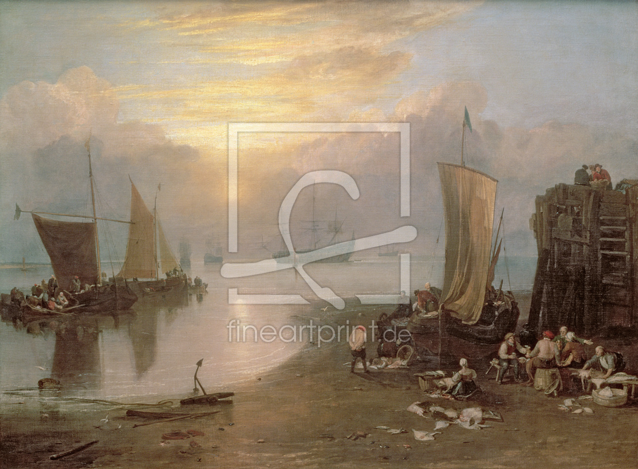 Bild-Nr.: 31001281 Sun Rising Through Vapour: Fishermen Cleaning and Selling Fish, c.1807 erstellt von Turner, Joseph Mallord William