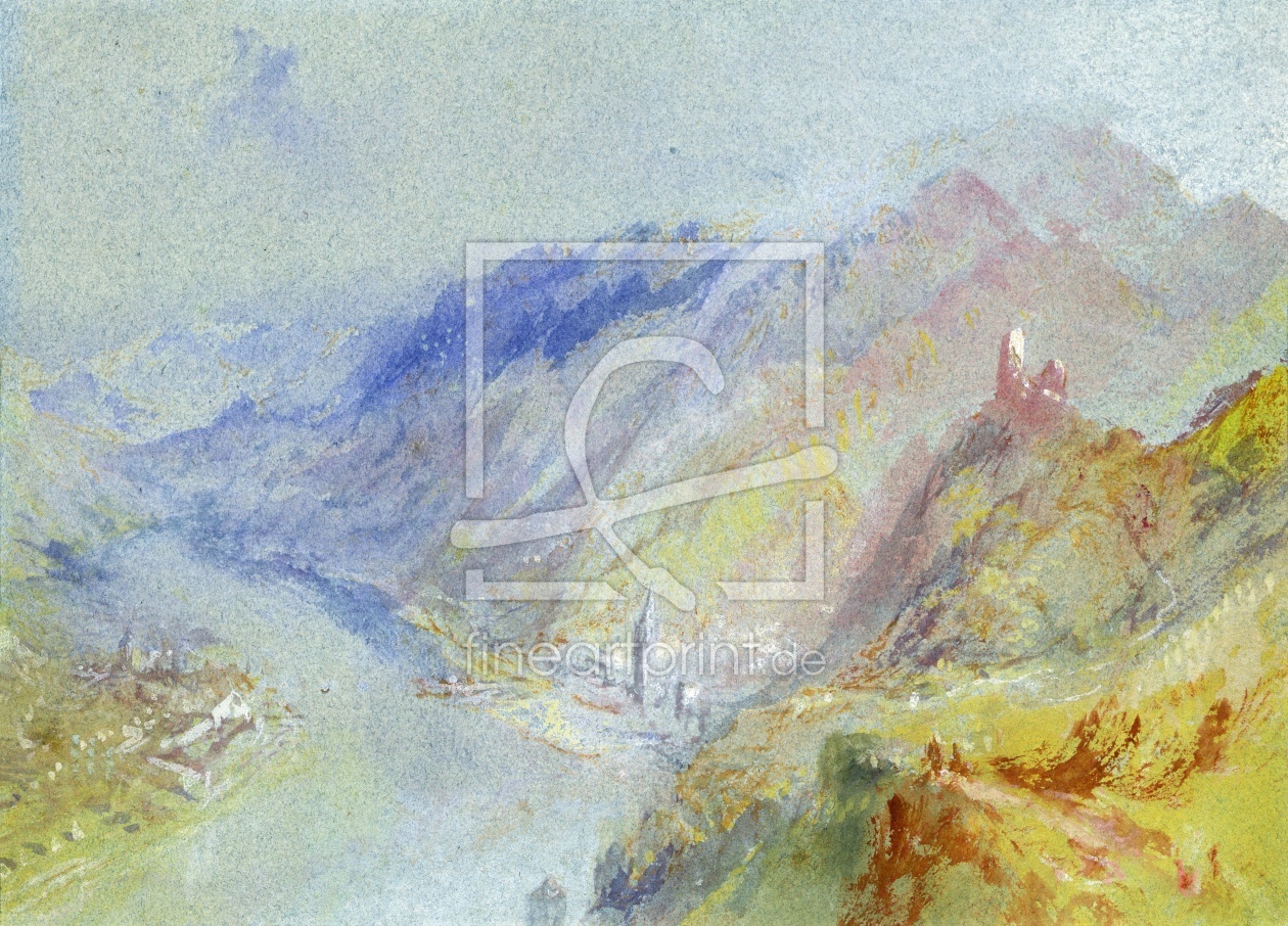 Bild-Nr.: 31001305 The Castle of Trausnitz overlooking Landshut, c.1839 erstellt von Turner, Joseph Mallord William