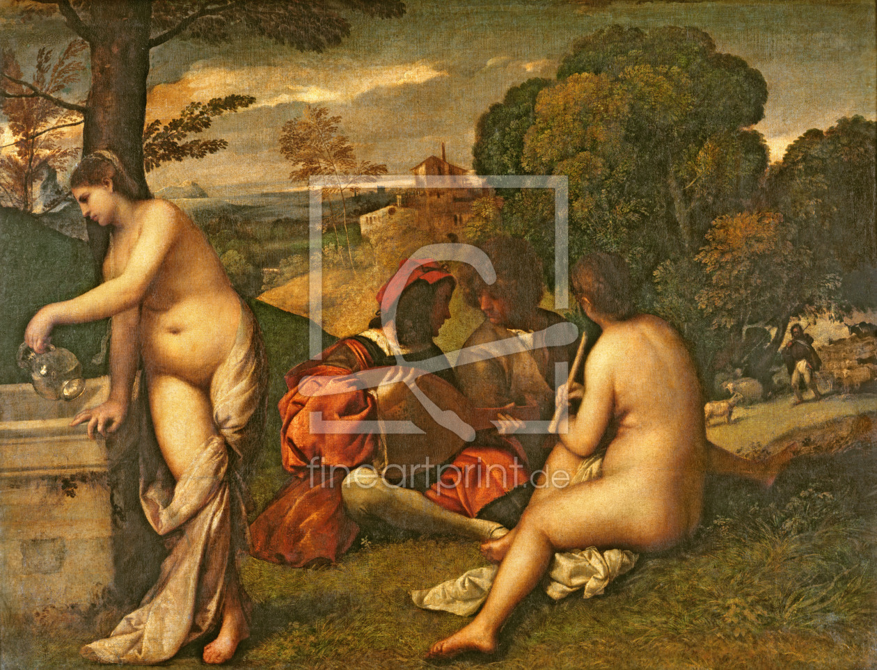 Bild-Nr.: 31001392 Le Concert Champetre , c.1510 erstellt von Vecellio, Tiziano
