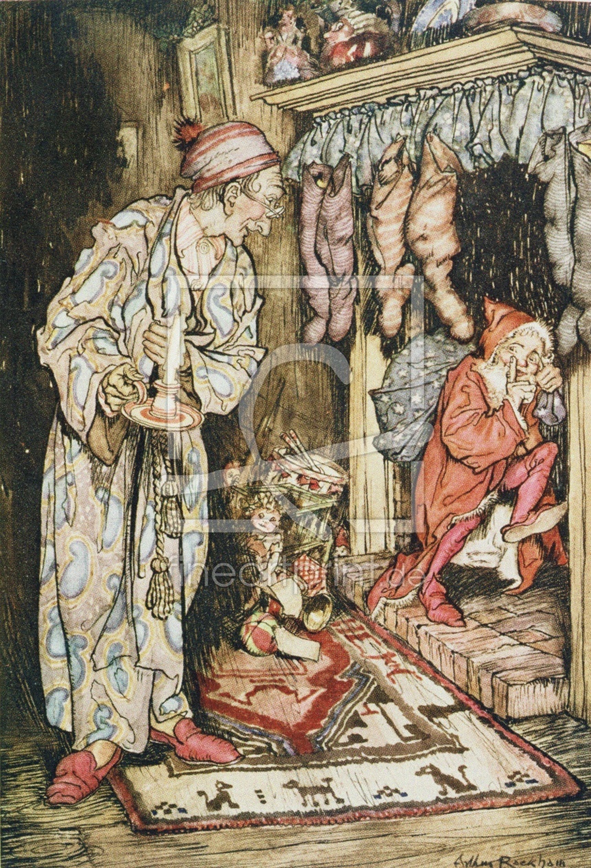 Bild-Nr.: 31001449 Christmas illustrations, from 'The Night Before Christmas' by Clement C. Moore,  erstellt von Rackham, Arthur