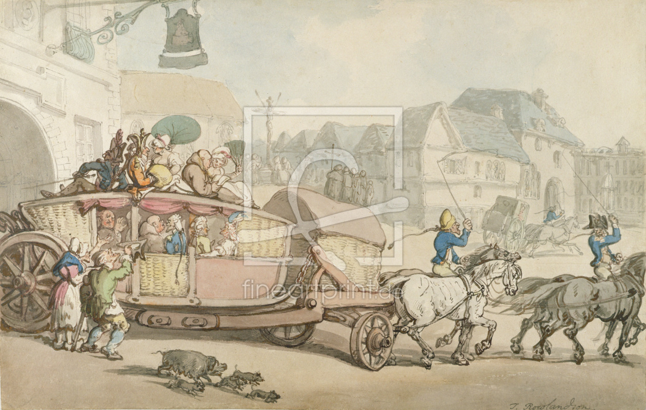 Bild-Nr.: 31001496 The Paris Diligence erstellt von Rowlandson, Thomas