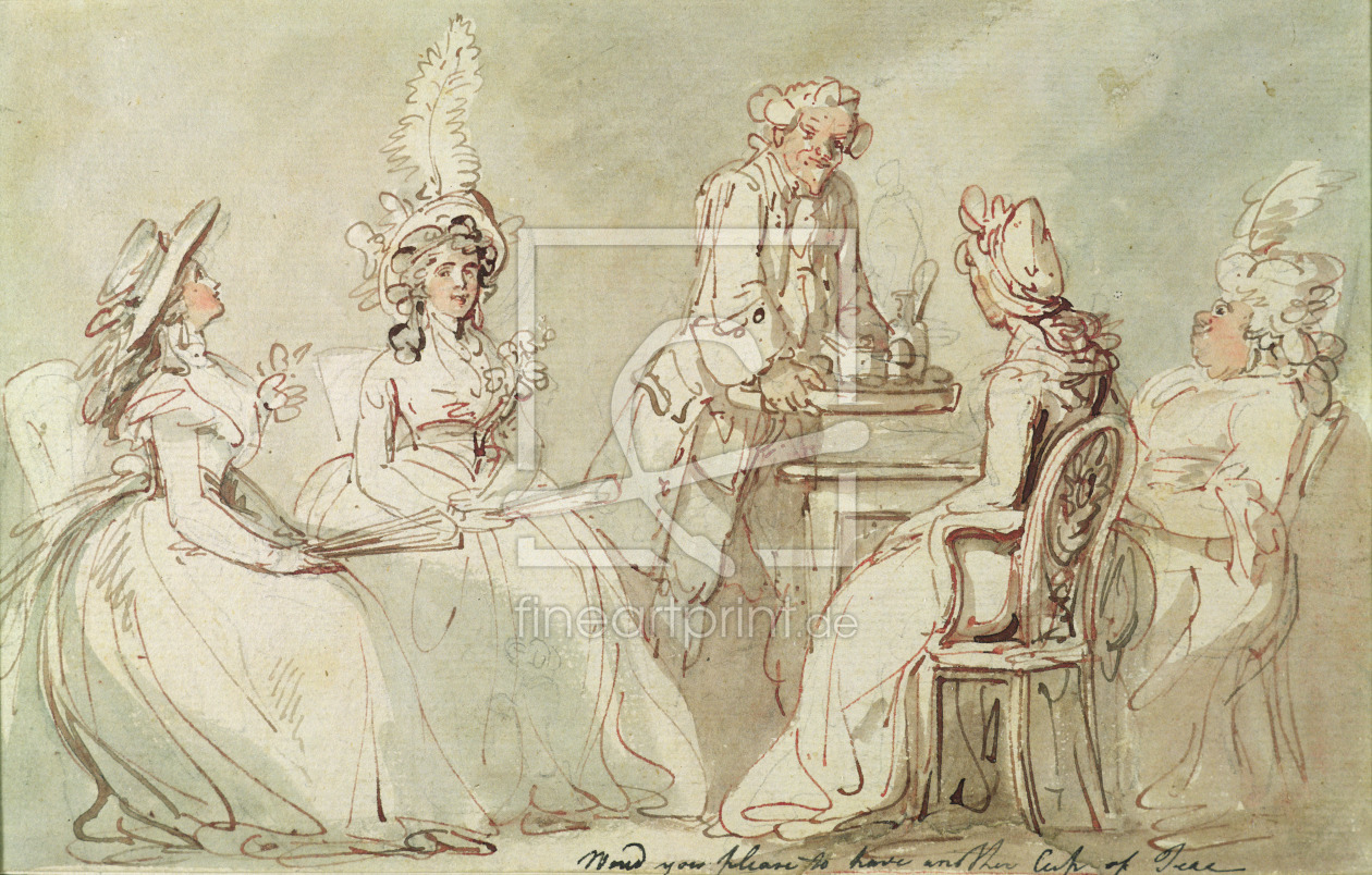 Bild-Nr.: 31001497 A Tea Party erstellt von Rowlandson, Thomas