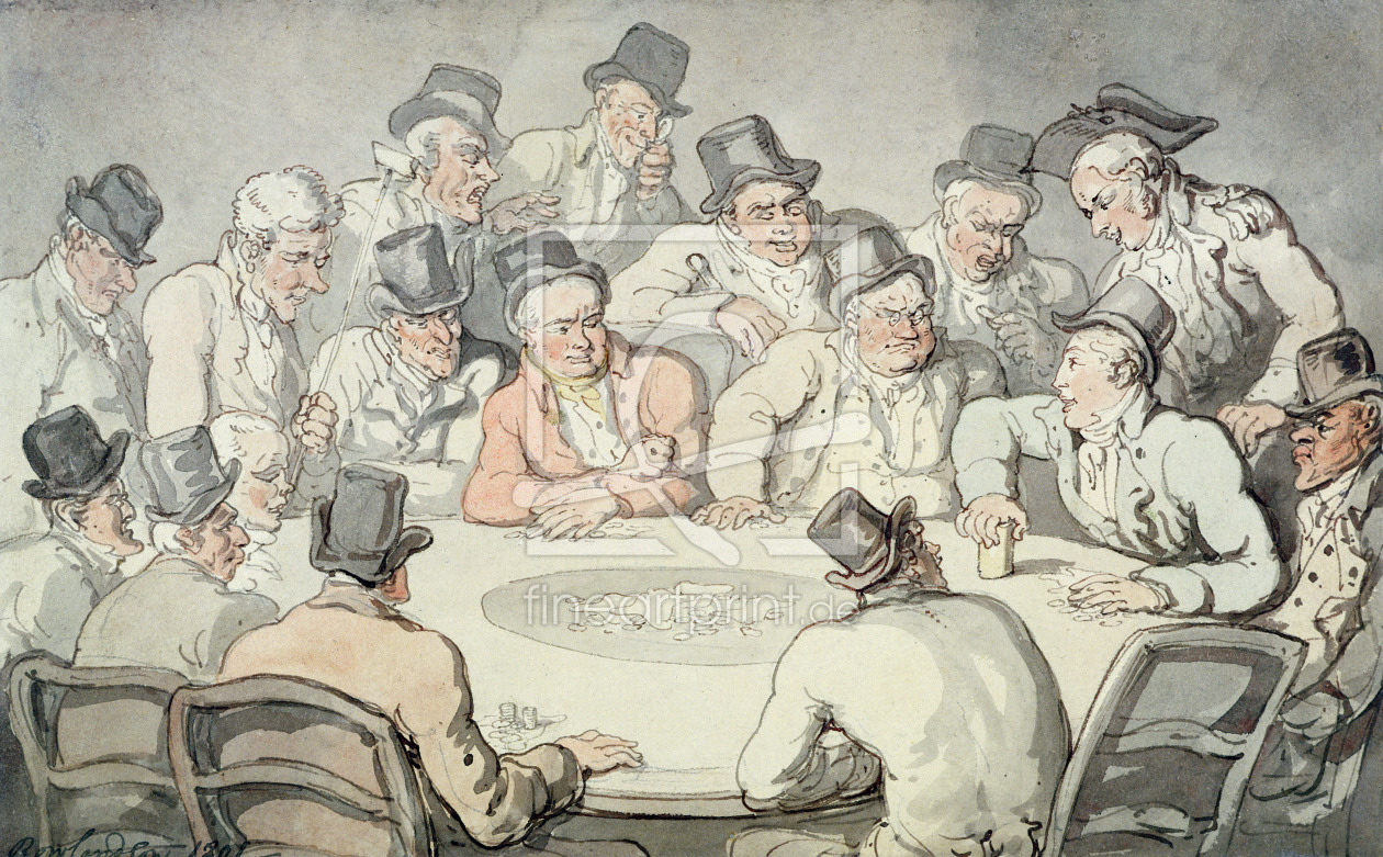 Bild-Nr.: 31001503 The Gaming Table erstellt von Rowlandson, Thomas