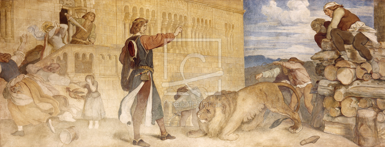 Bild-Nr.: 31001508 He Treated the Lions as though he was joking, c.1854/55 erstellt von Schwind, Moritz Ludwig von