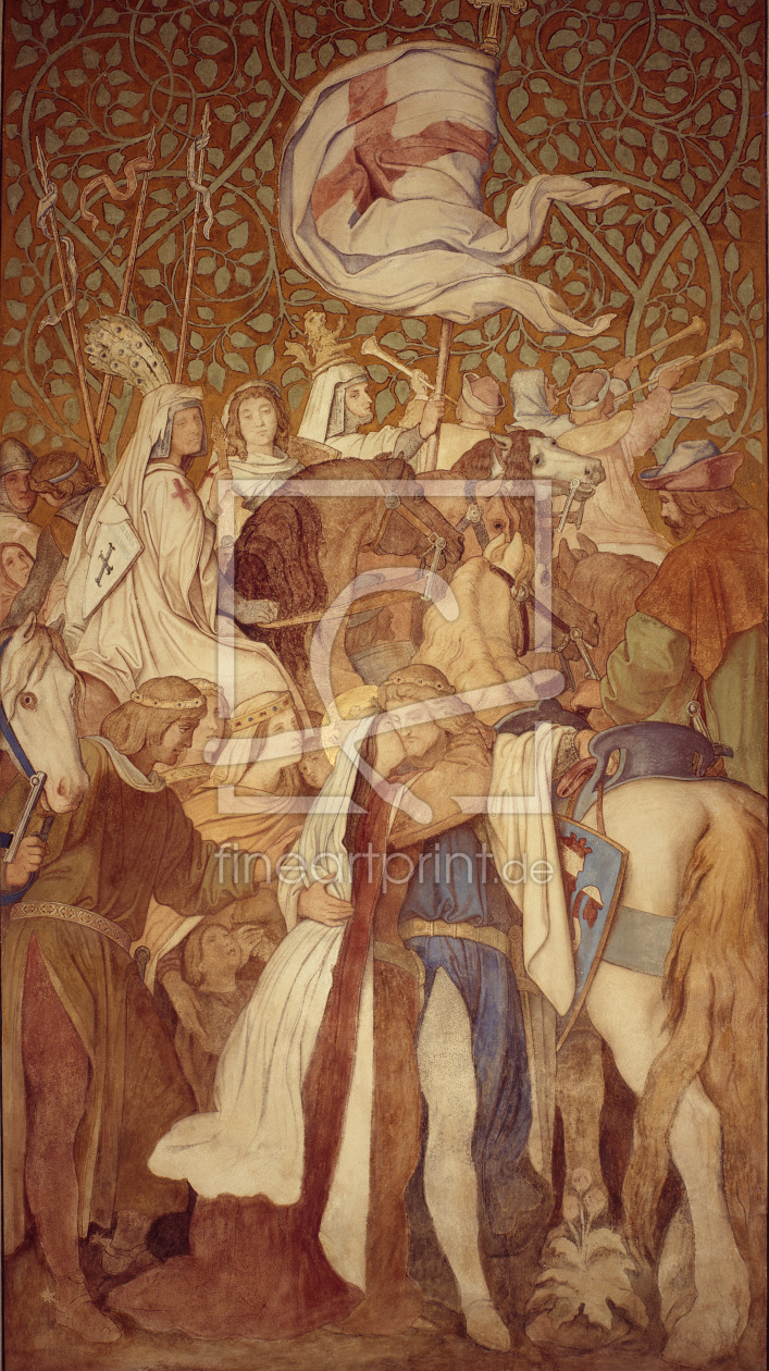 Bild-Nr.: 31001515 Fresco, Elisabeth-Galerie, Wartburg Castle, c.1845-55 erstellt von Schwind, Moritz Ludwig von