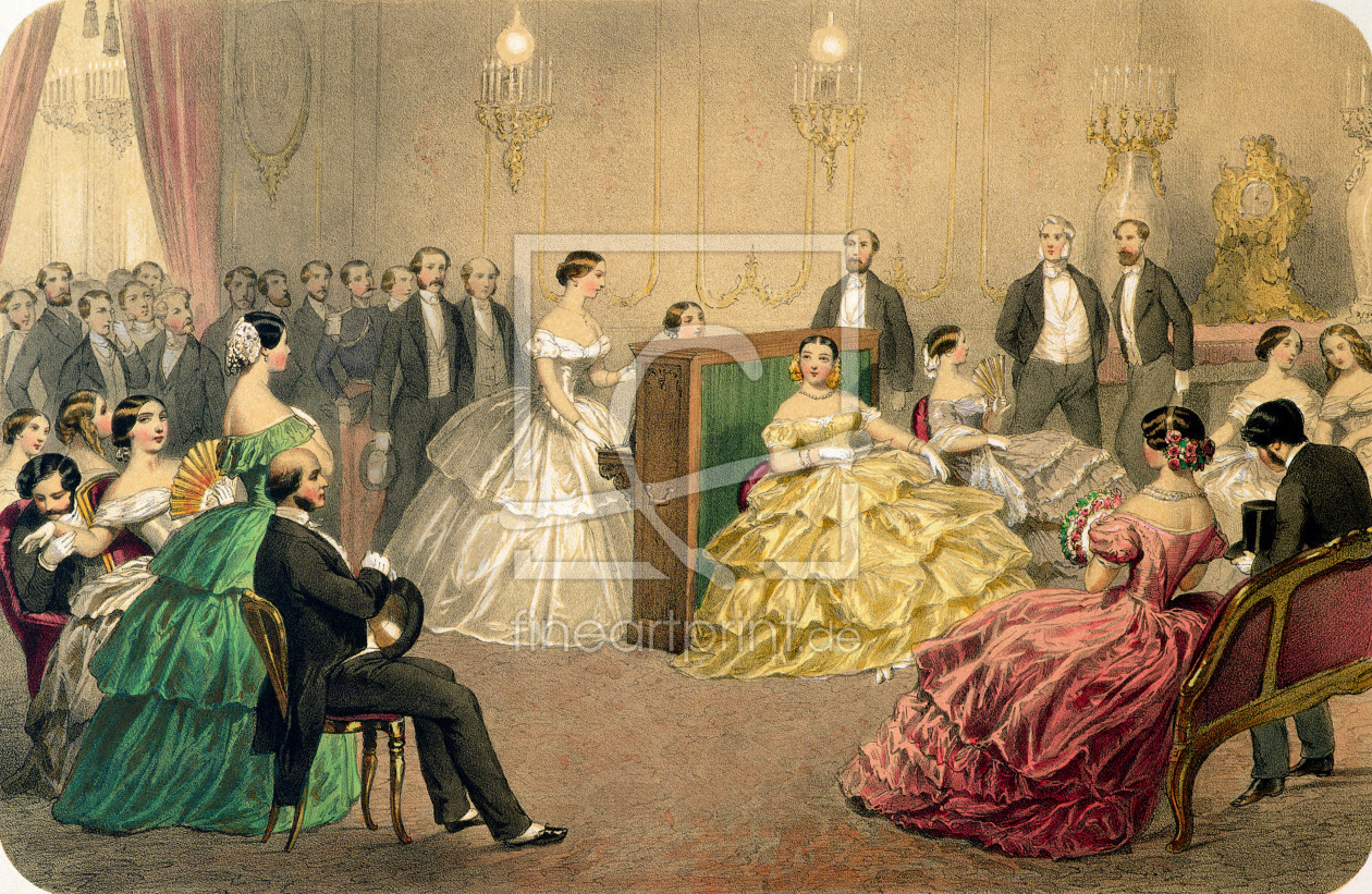 Bild-Nr.: 31001536 'Concert at the Chausee d'Antin', from the 'Soirees parisiennes' series erstellt von Montaut, Henri de