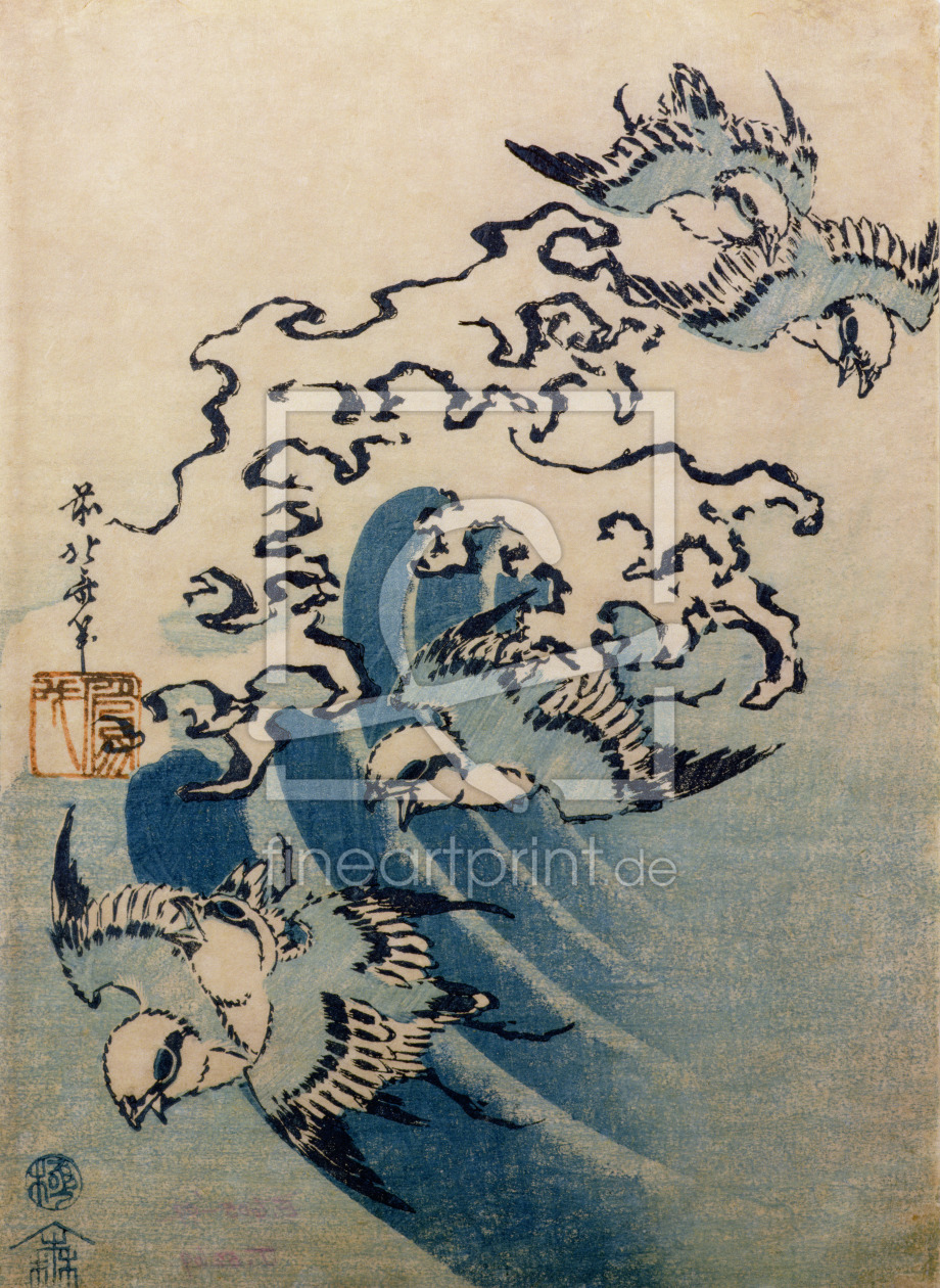 Bild-Nr.: 31001544 Waves and Birds, c.1825 erstellt von Hokusai, Katsushika