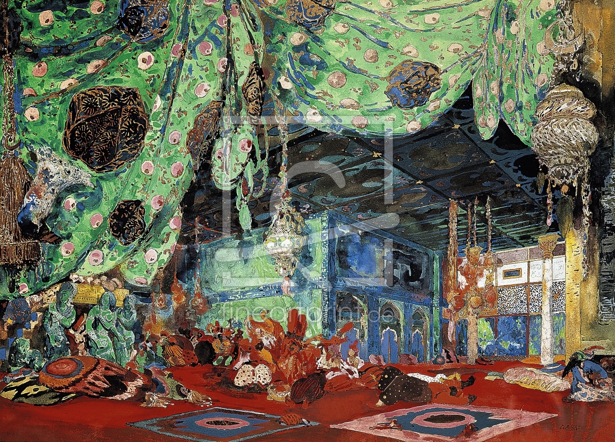 Bild-Nr.: 31001548 Set design for 'Scheherazade' by Rimsky-Korsakov 1916 erstellt von Bakst, Leon