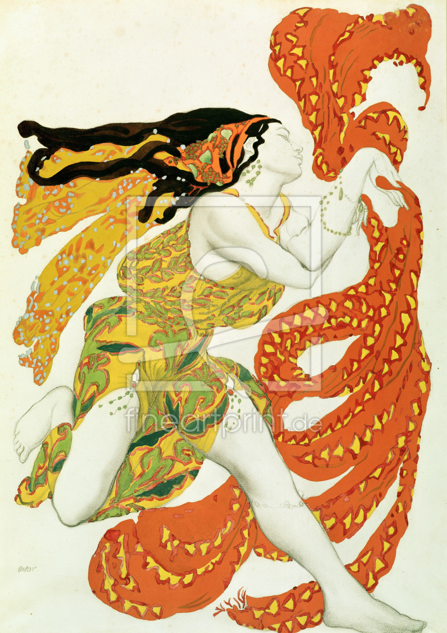 Bild-Nr.: 31001553 Costume design for a bacchante in 'Narcisse' by Tcherepnin, 1911 erstellt von Bakst, Leon