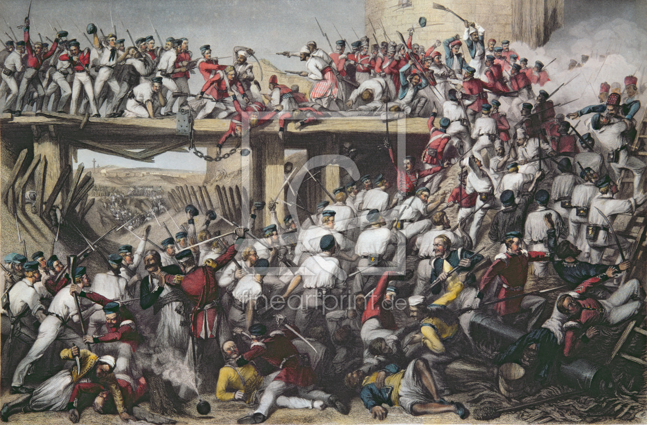 Bild-Nr.: 31001576 Storming of Delhi, engraved by T.H. Sherratt, published by the London Printing a erstellt von Morgan, Matthew 