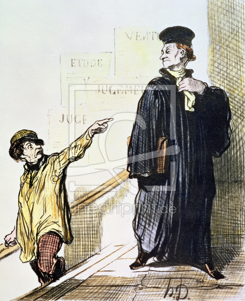 Bild-Nr.: 31001614 An Unsatisfied Client, from the series 'Les Gens de Justice', c.1846 erstellt von Daumier, Honore
