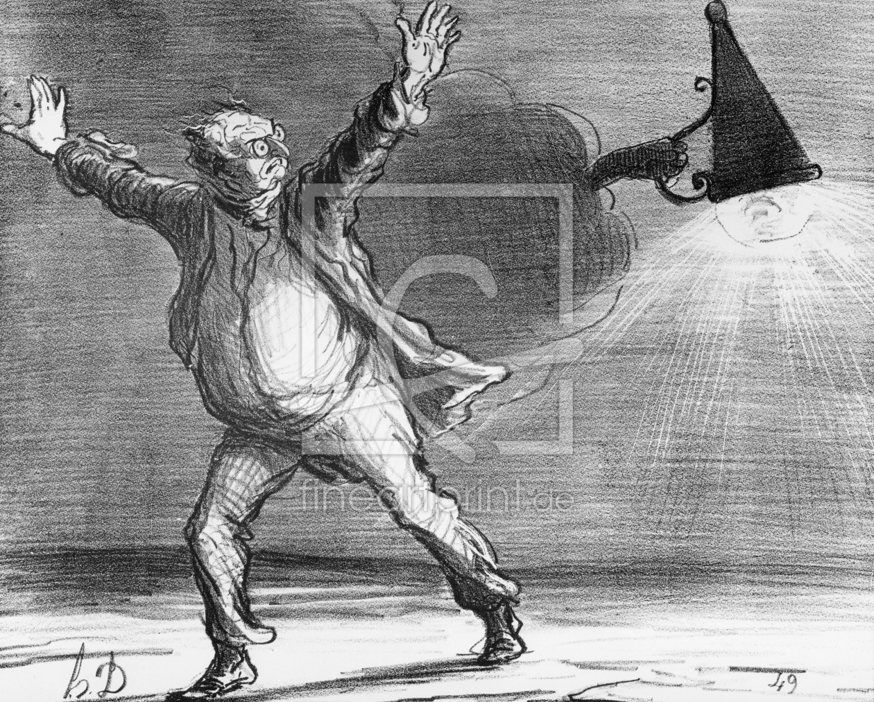 Bild-Nr.: 31001621 Series 'Actualites', the comet, Monsieur Babinet decides to personally shut down erstellt von Daumier, Honore