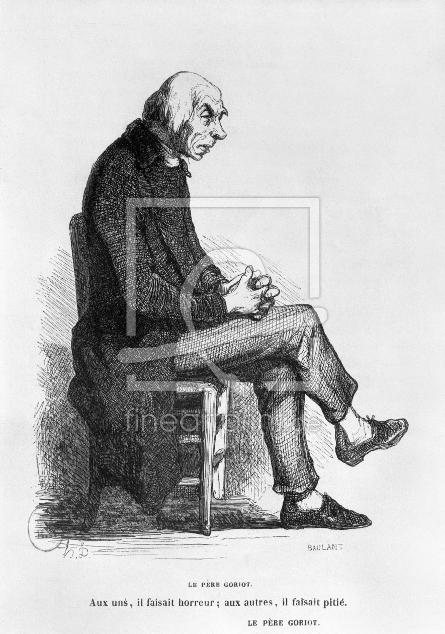 Bild-Nr.: 31001627 Father Goriot, illustration from 'Le Pere Goriot' by Honore de Balzac engraved b erstellt von Daumier, Honore