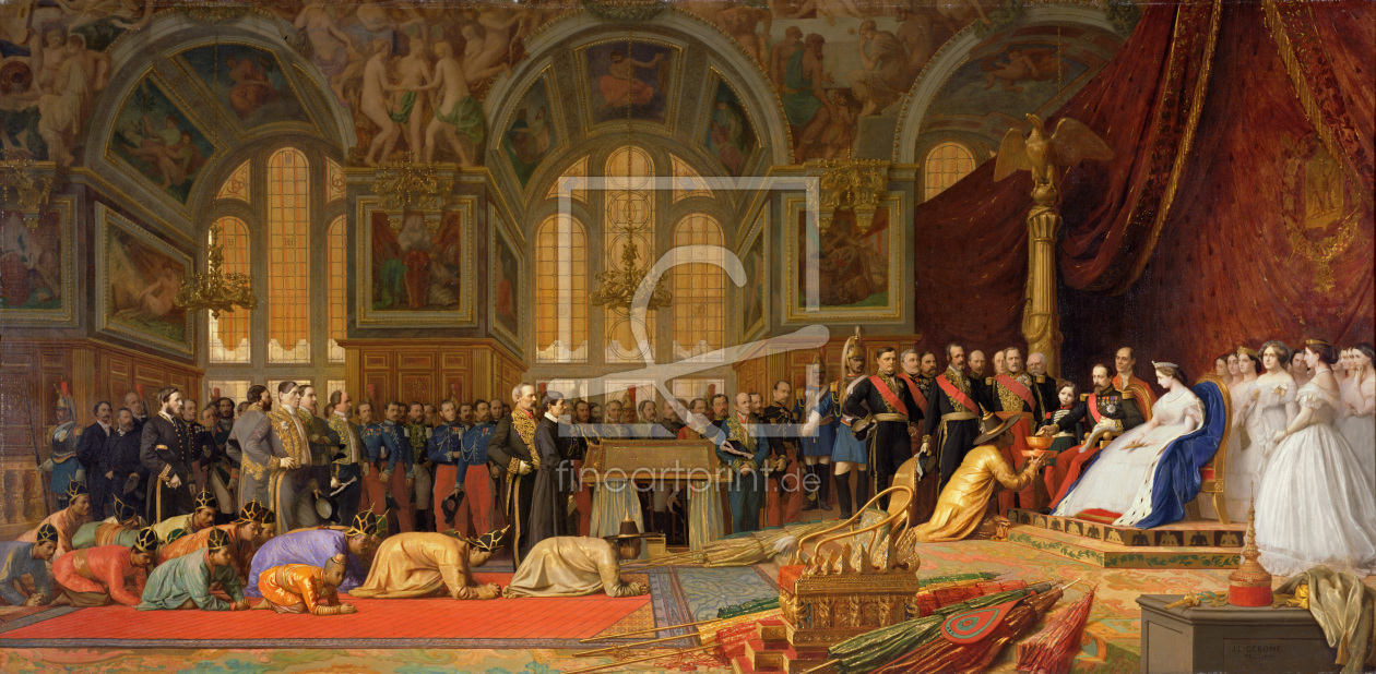 Bild-Nr.: 31001631 The Reception of Siamese Ambassadors by Emperor Napoleon III at the Palace of Fo erstellt von Gerome, Jean Leon