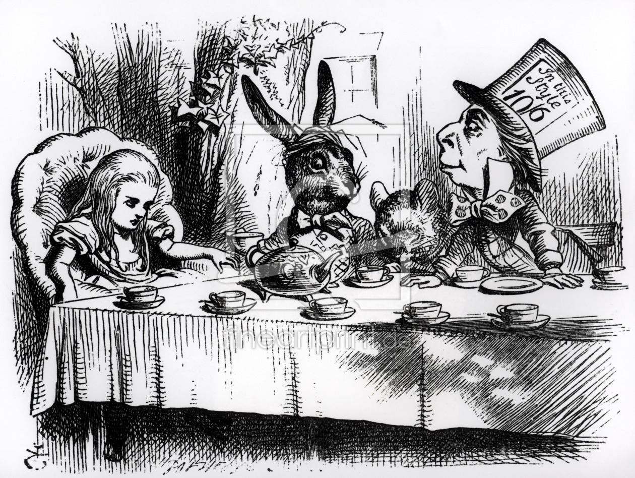 Bild-Nr.: 31001652 The Mad Hatter's Tea Party, illustration from 'Alice's Adventures in Wonderland' erstellt von Tenniel, John