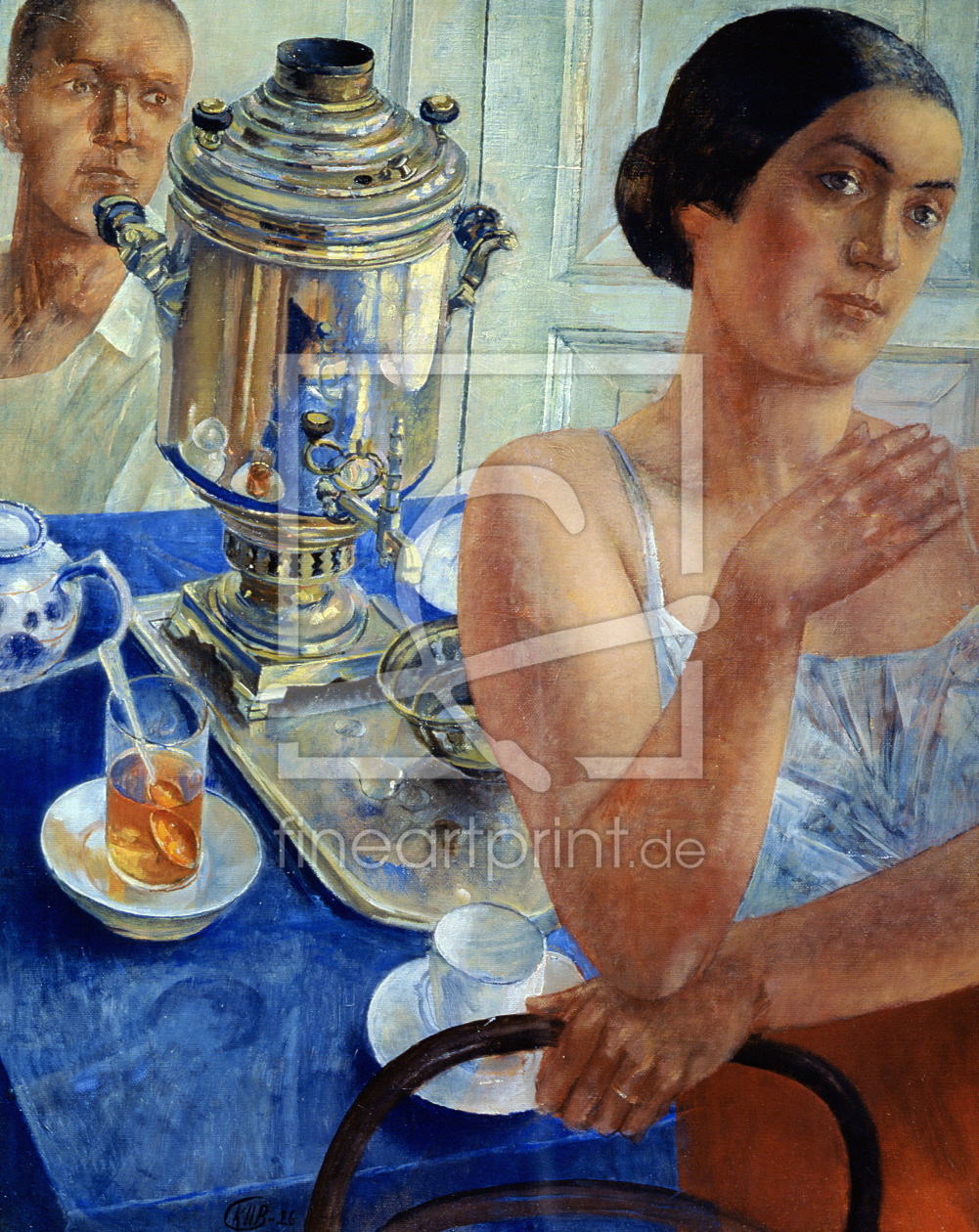 Bild-Nr.: 31001667 At the Samovar, 1926 erstellt von Petrov-Vodkin, Kuzma Sergeevich