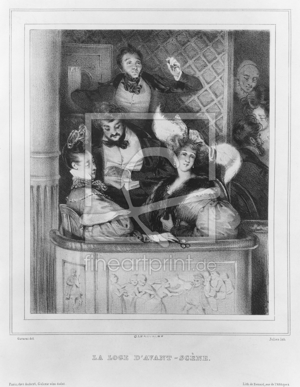 Bild-Nr.: 31001733 A front theatre box, engraved by Julien erstellt von Gavarni, Paul