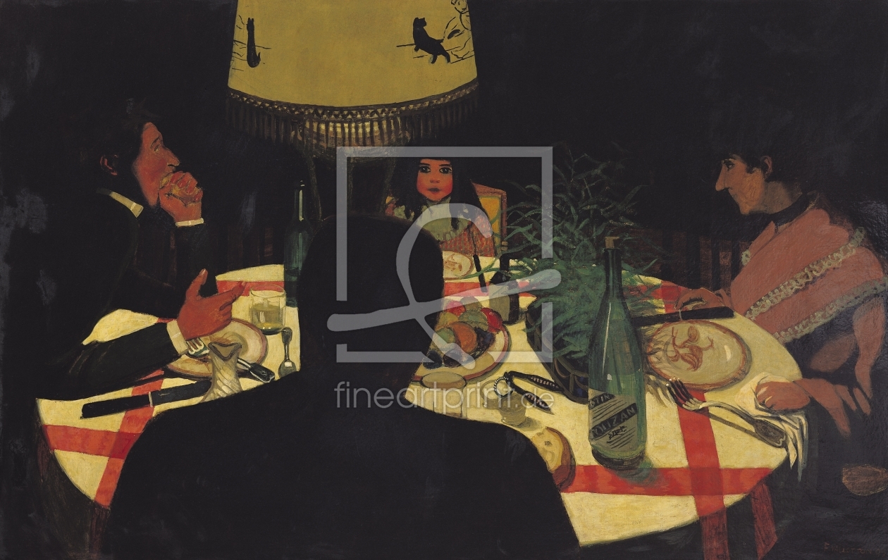 Bild-Nr.: 31001741 Dinner by Lamplight, 1899 erstellt von Vallotton, Felix Edouard