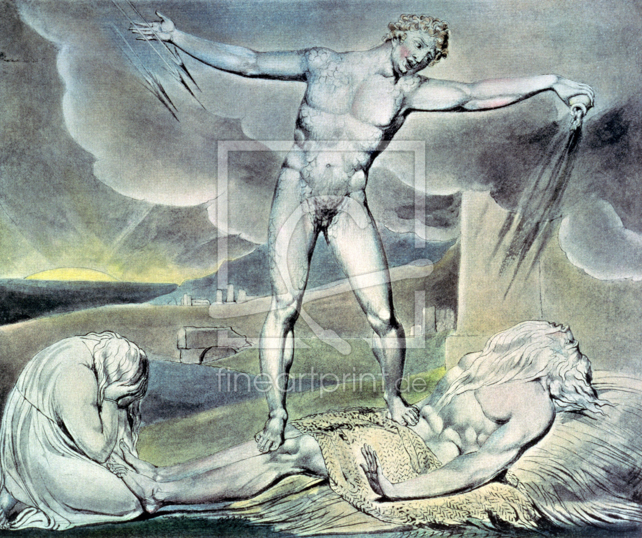 Bild-Nr.: 31001753 Illustrations of the Book of Job; Satan smiting Job with Sore Boils, 1825 erstellt von Blake, William