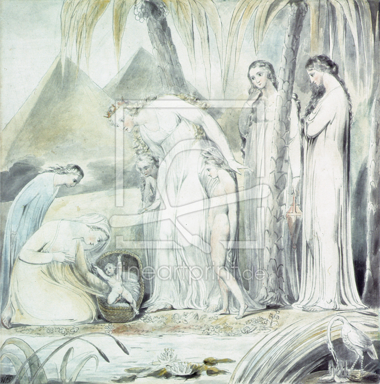 Bild-Nr.: 31001755 The compassion of Pharaoh's Daughter or The Finding of Moses, 1805 erstellt von Blake, William