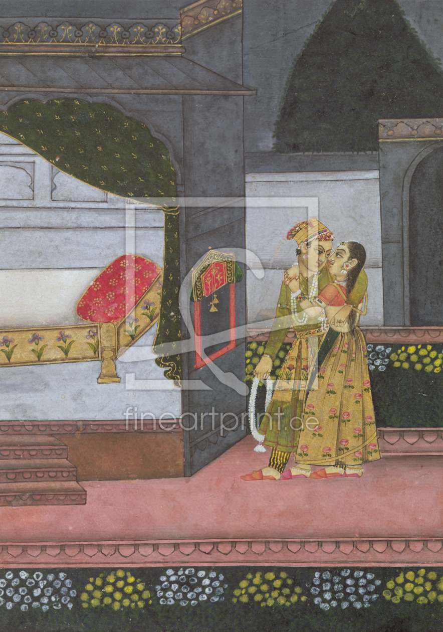 Bild-Nr.: 31001784 A Couple, illustration from the 'Malavi Ragini' Bild-Nr.: 31001784 A Couple, illustration from the 'Malavi Ragini' erstellt von Anonyme Künstler