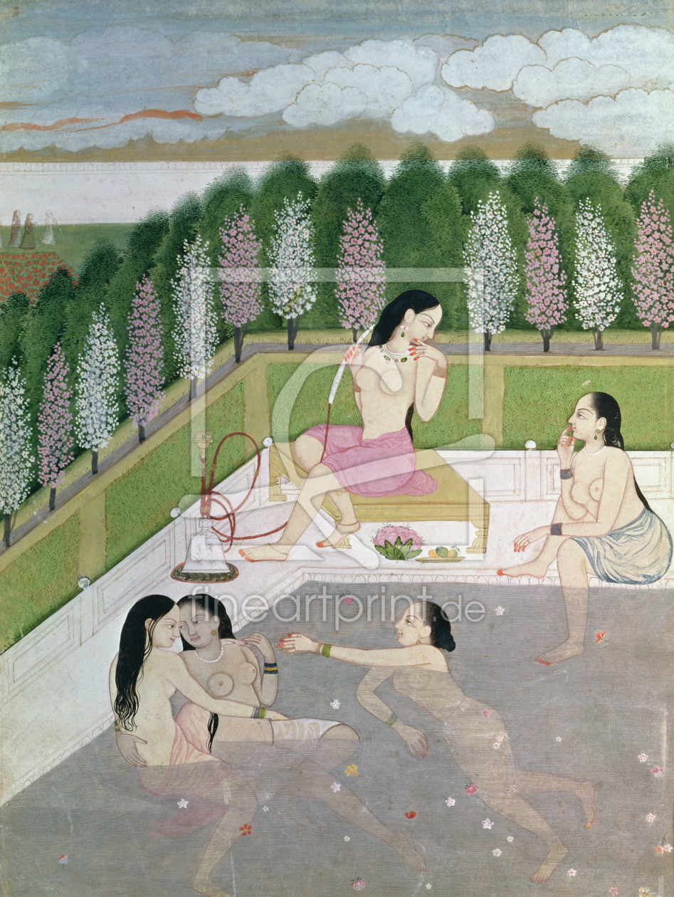 Bild-Nr.: 31001785 Girls Bathing, Pahari Style, Kangra School, Himachel Pradesh, 18th century erstellt von Anonyme Künstler