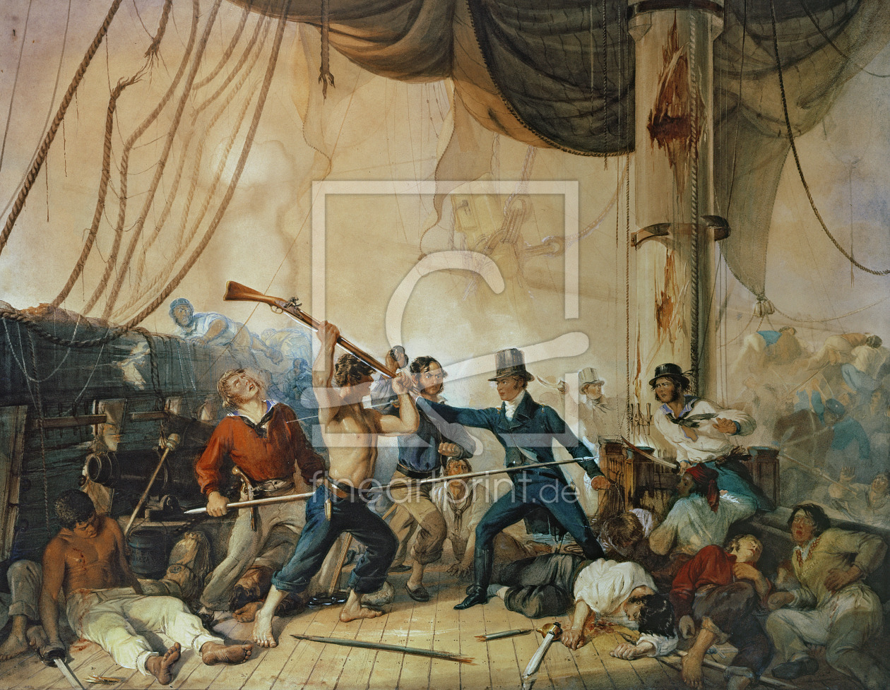 Bild-Nr.: 31001810 The Melee on Board the Chesapeake, 1813 erstellt von Anonyme Künstler