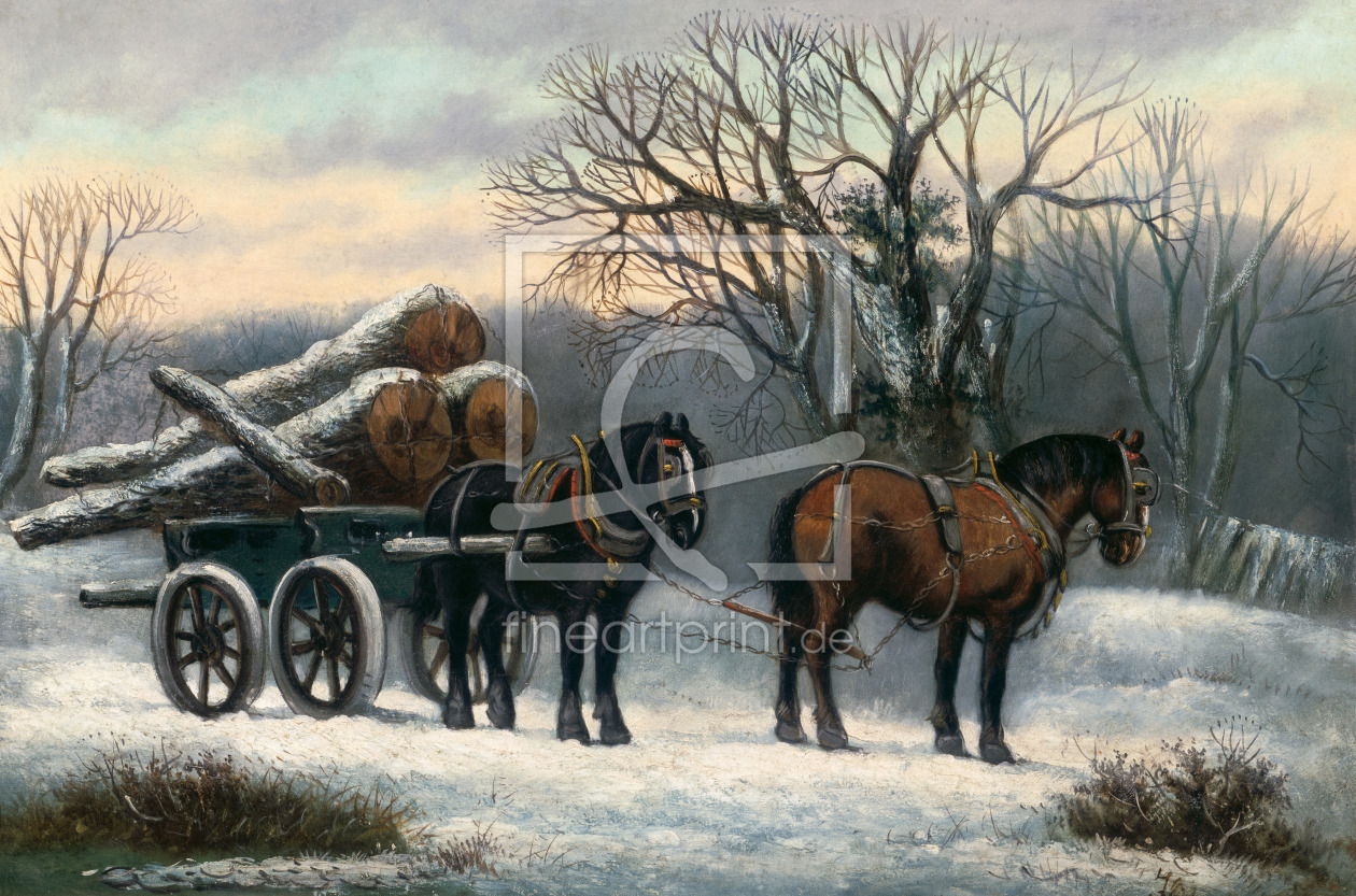 Bild-Nr.: 31001812 The Timber Wagon in Winter erstellt von Anonyme Künstler