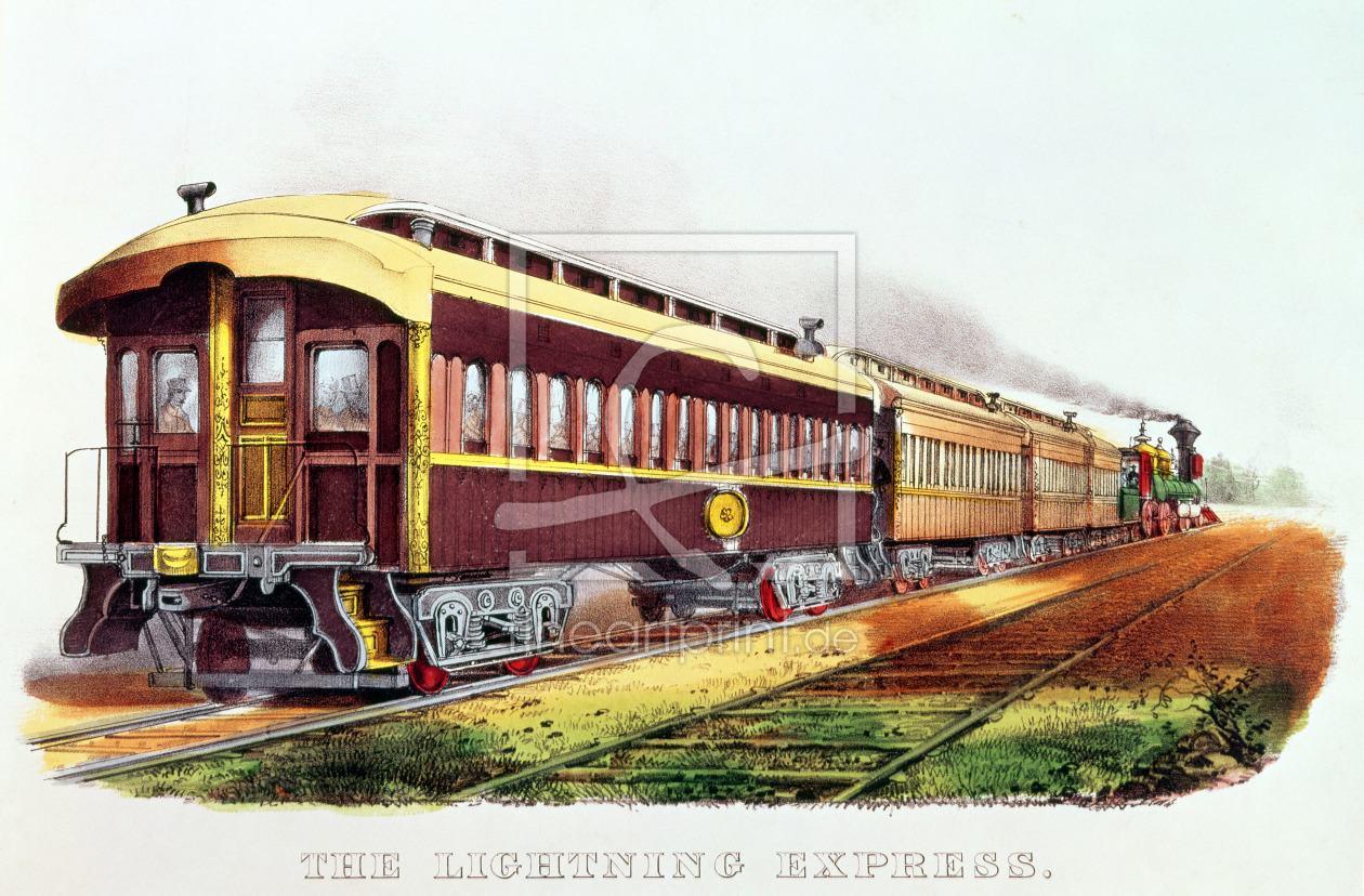 Bild-Nr.: 31001839 The Lightning Express published by Nathaniel Currier and James Merritt Ives erstellt von Anonyme Künstler