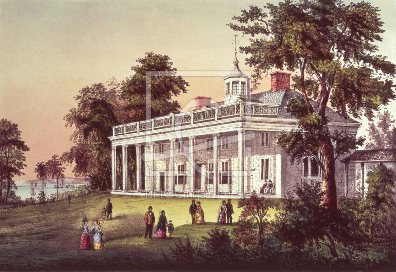 Bild-Nr.: 31001846 Washington's Home, Mount Vernon, Virginia, pub. by Currier & Ives erstellt von Anonyme Künstler