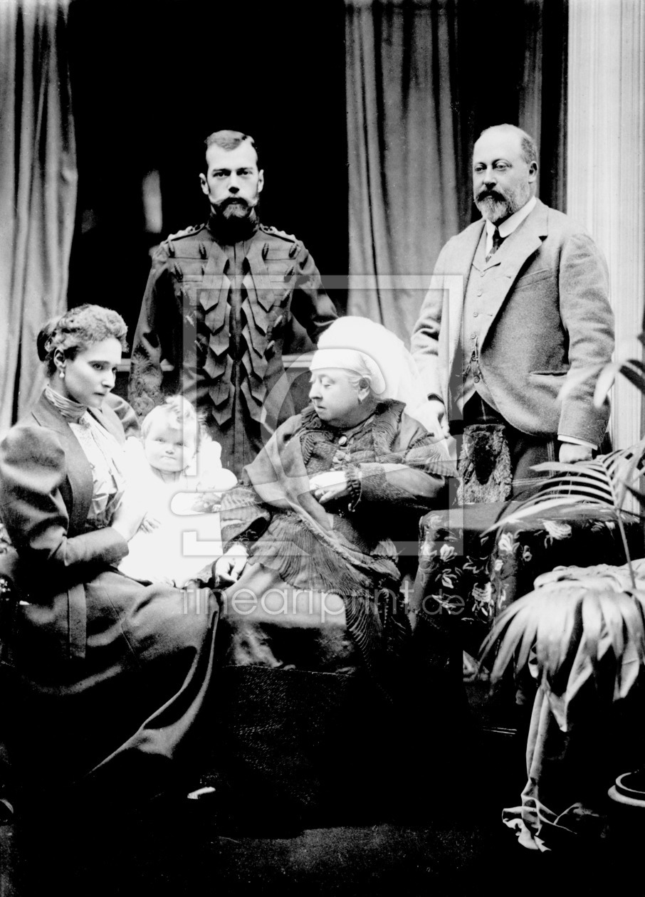Bild-Nr.: 31001886 Queen Victoria, Tsar Nicholas II, Tsarina Alexandra Fyodorovna, her daughter Olg erstellt von Unbekannte Fotografen