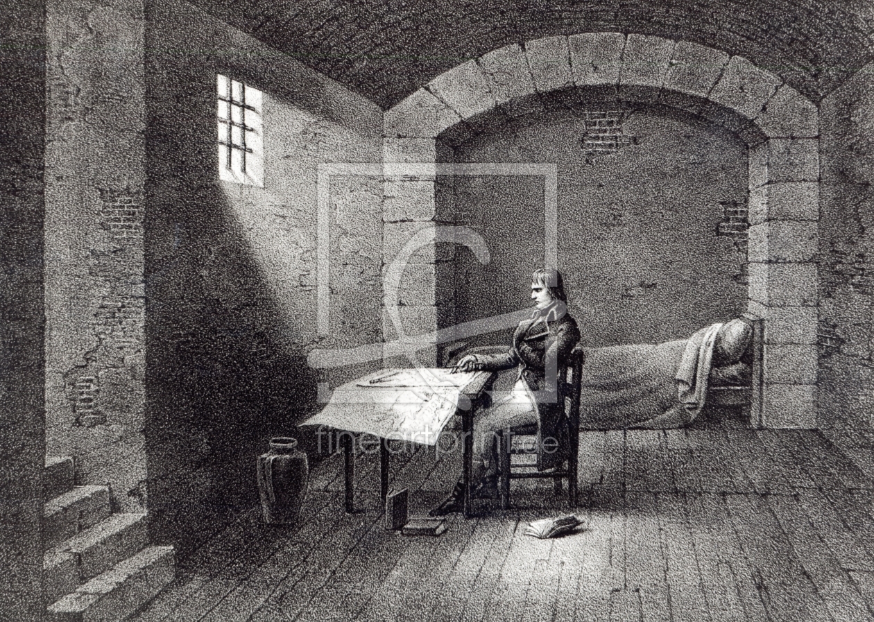 Bild-Nr.: 31001894 Brigadier-General Bonaparte in prison in the Fort Carre in Nice, engraved by Jea erstellt von Anonyme Künstler
