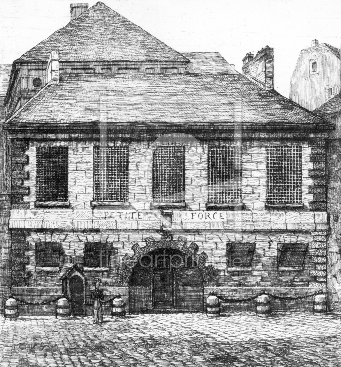 Bild-Nr.: 31001909 Entrance of the prison 'La Petite Force', rue Pavee in Paris, 1850 erstellt von Anonyme Künstler