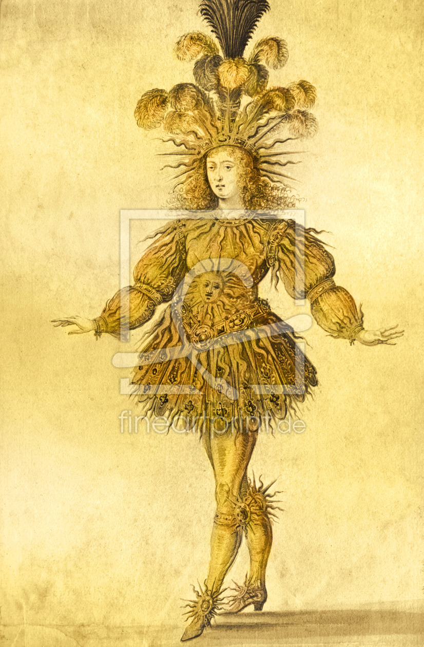 Bild-Nr.: 31001927 King Louis XIV of France in the costume of the Sun King in the ballet 'La Nuit', erstellt von Anonyme Künstler